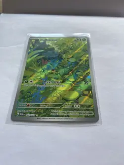 Pokemon TCG Bulbasaur Illustration Rare Holo Card 166/165 Scarlet and Violet 151 - Image 2