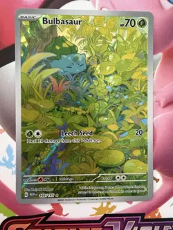 Pokemon TCG Bulbasaur Scarlet Violet 151 Illustration Rare English Card 166/165 - Image 1