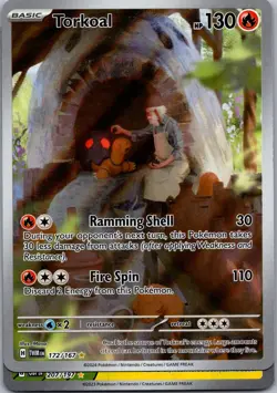 TORKOAL 172/167 ILLUSTRATION RARE TWILIGHT MASQUERADE POKEMON NM - Image 1