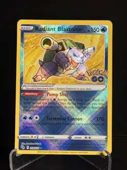Pokemon TCG • Radiant Blastoise Radiant Rare 018/078 • Pokemon GO • NM - Image 1