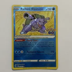 Radiant Blastoise 018/078 - Pokemon - Pokemon GO - NM - Image 1