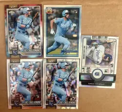2026 Topps Chrome Jac Caglianone RC Rookie Lot X5 Ray Wave Red White Blue Base - Image 1