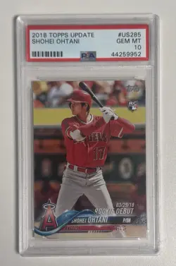 2018 Topps Update Series - Shohei Ohtani #US285 PSA 10 - Image 1