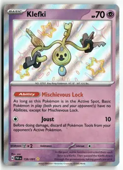 Klefki 159/091 Shiny Rare Paldean Fates Pokemon Near Mint - Image 1