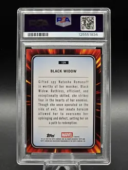 2025 Topps Chrome Marvel BLACK WIDOW Human Torch 34/39 PSA 10 Gem Mt (Pop 2 !!!) - Image 2