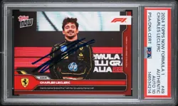 2024 TOPPS NOW FORMULA 1 #49 CHARLES LECLERC Signed Card PSA/DNA 10 AUTO F1 - Image 1