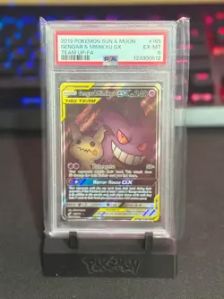 PSA 6 Gengar & Mimikyu GX - Full Art #165/181 Pokemon Team Up - Image 2