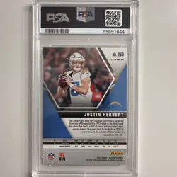 2020 Panini Mosaic Reactive Green Prizm #263 Justin Herbert RC PSA 10 - Image 2