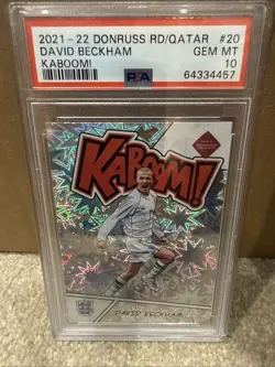 2021 Panini Donruss David Beckham Kaboom SSP #20 England PSA 10 Gem Mint. - Image 1