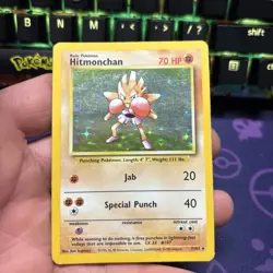 Pokemon TCG Hitmonchan 7/102 Base Set WOTC HP - Image 3
