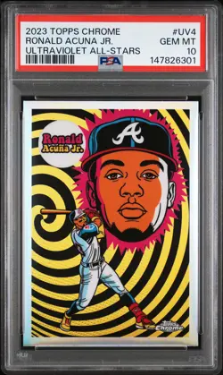 2023 Topps Chrome Ultraviolet All-Stars Topps #UV4 Ronald Acuna Jr. PSA 10 - Image 1
