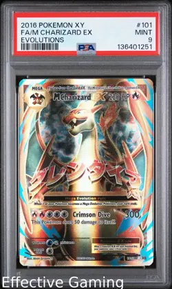 M Charizard EX 101/108 Evolutions Pokemon PSA 9 - Image 1