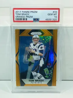 2017 Panini Prizm Orange /275 Tom Brady PSA 10 - Image 1