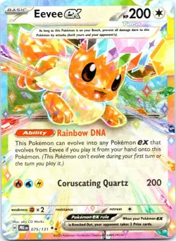 Eevee ex Holo Double Rare SV: Prismatic Evolutions 075/131 NM - Image 1