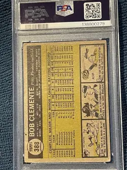 1961 Topps - Roberto Clemente #388 (Bob) PSA 2.5 GOOD - Image 2