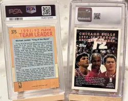 Michael Jordan Bulls Graded Lot 🔥 1991 Fleer PSA 8 & 1996 Topps Commemorative 9 - Image 2