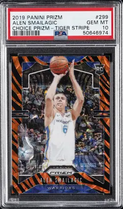 2019 PANINI PRIZM CHOICE PRIZM-TIGER STRIPE #299 ALEN SMAILAGIC PSA 10 - Image 1