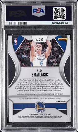 2019 PANINI PRIZM CHOICE PRIZM-TIGER STRIPE #299 ALEN SMAILAGIC PSA 10 - Image 2