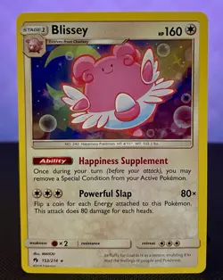 Pokemon TCG Blissey 153/214 Holo Rare Lost Thunder 2018 Pokemon Card - Image 1