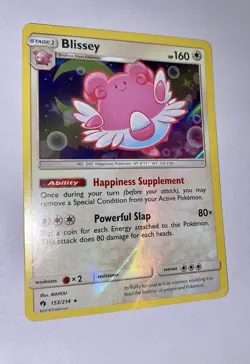 Pokemon TCG Blissey 153/214 Holo Rare Lost Thunder 2018 Pokemon Card - Image 2