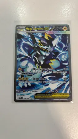 Mega Zeraora EX 114/084 Pitch Black Full Art Holo Ultra Rare English Pokemon TCG - Image 1