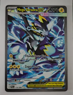 Mega Zeraora ex 114/084 Pitch Black Special Illustration Rare Holo Pokemon NM - Image 1