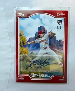 Topps 2025 x Bob Ross Joy of Baseball Rhett Lowder Reds #78B RC Auto /5 - Image 1