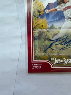 Topps 2025 x Bob Ross Joy of Baseball Rhett Lowder Reds #78B RC Auto /5 - Image 5