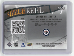 2025 UD SERIES 2 CONNOR HELLEBUYCK SIZZLE REEL /199 #SR56 - Image 2
