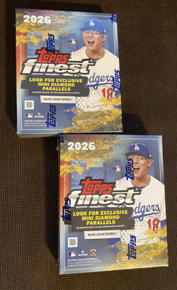 Lot Of Two 2026 TOPPS FINEST BASEBALL MEGA BOXES MLB Brand New Factory Sealed - Image 1
