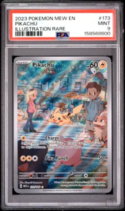 2023 POKEMON MEW EN-151 ILLUSTRATION RARE #173 PIKACHU PSA 9 - Image 1
