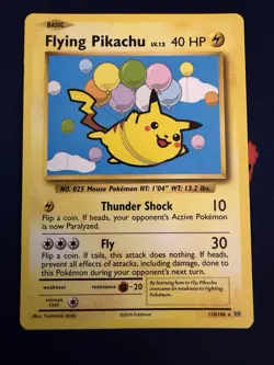 Flying Pikachu #110/108 Evolutions, Secret Rare, LP, Pokemon TCG - Image 1