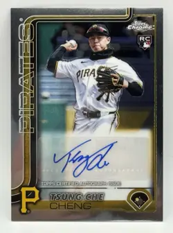 2025 Topps Chrome Update Tsung-Che Cheng RC Autograph #AC-TCG Pittsburgh Pirates - Image 1
