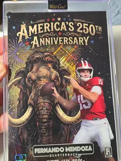 Wild Card 2026 America's 250th Anniversary MAMMOTH Fernando Mendoza RC 1/1 - Image 2