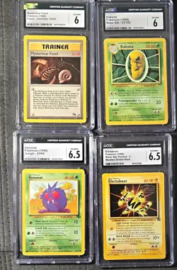 Pokemon TCG 1999 CGC Graded 4-Card Lot Fossil/Jungle/Kakuna/Venonat - Image 1