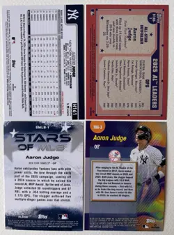 Aaron Judge 4-Card Lot 2026 Topps Titans Of The Game 1991 All-Star Holiday SMLB - Image 2