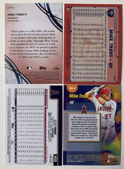 Mike Trout 4-Card Lot 2026 Topps Glove Work Titans 1991 Retro Holiday Lights - Image 2