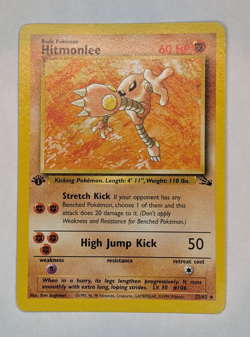 Hitmonlee 22/62 Rare Fossil Pokemon 1st Edition Near Mint - Image 1