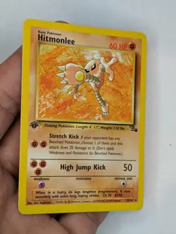 Hitmonlee 22/62 Rare Fossil Pokemon 1st Edition Near Mint - Image 3