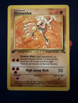 Pokemon TCG - Hitmonlee 22/62 Fossil Rare 1st Edition WOTC 1999 - NM - Image 1