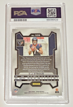 2023 Panini Prizm - CJ Stroud #339 Rookie PSA 9 - Image 3