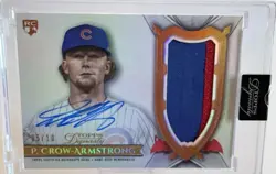 2024 Topps Dynasty Pete Crow-Armstrong Rookie Patch Auto RPA /10 Cubs RC 2 Color - Image 1