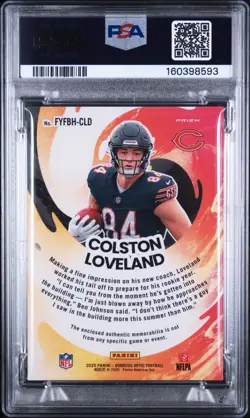 2025 Panini Donruss - First Year Fresh Colston Loveland PSA 10 POP 2 #FYFBH-CLD - Image 2