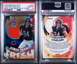 2025 Panini Donruss - First Year Fresh Colston Loveland PSA 10 POP 2 #FYFBH-CLD - Image 3