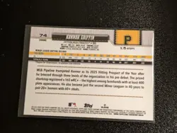 2026 Topps Chrome Rookie Red White Blue Refractor Konnor Griffin RC Pirates #74 - Image 2