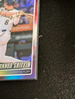 2026 Topps Chrome Rookie Red White Blue Refractor Konnor Griffin RC Pirates #74 - Image 4