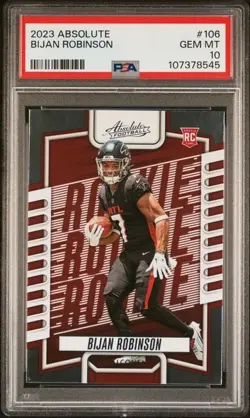2023 Absolute Football #106 Bijan Robinson RC Rookie PSA 10 GEM MINT💎💎 LOW POP - Image 1