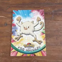 Topps Blue Label Pokemon Tv Animation Edition Card #56 Mankey Pokemon - Image 1