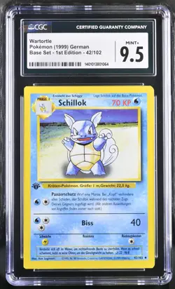 CGC 9.5 Wartortle (Schillok) 1st Edition 42/102 German Base Set PSA BGS 9 10 - Image 1