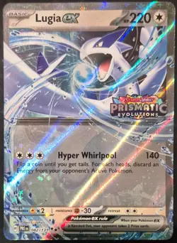 Lugia ex (Prismatic Evolutions Stamped) 082/131 Holo Pokemon LP - Image 2
